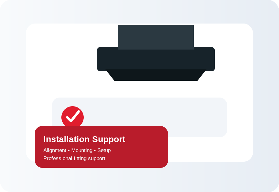 Kitchen chimney installation support illustration