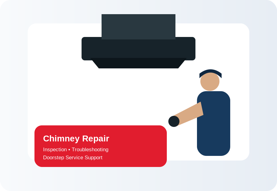 Chimney repair and troubleshooting illustration